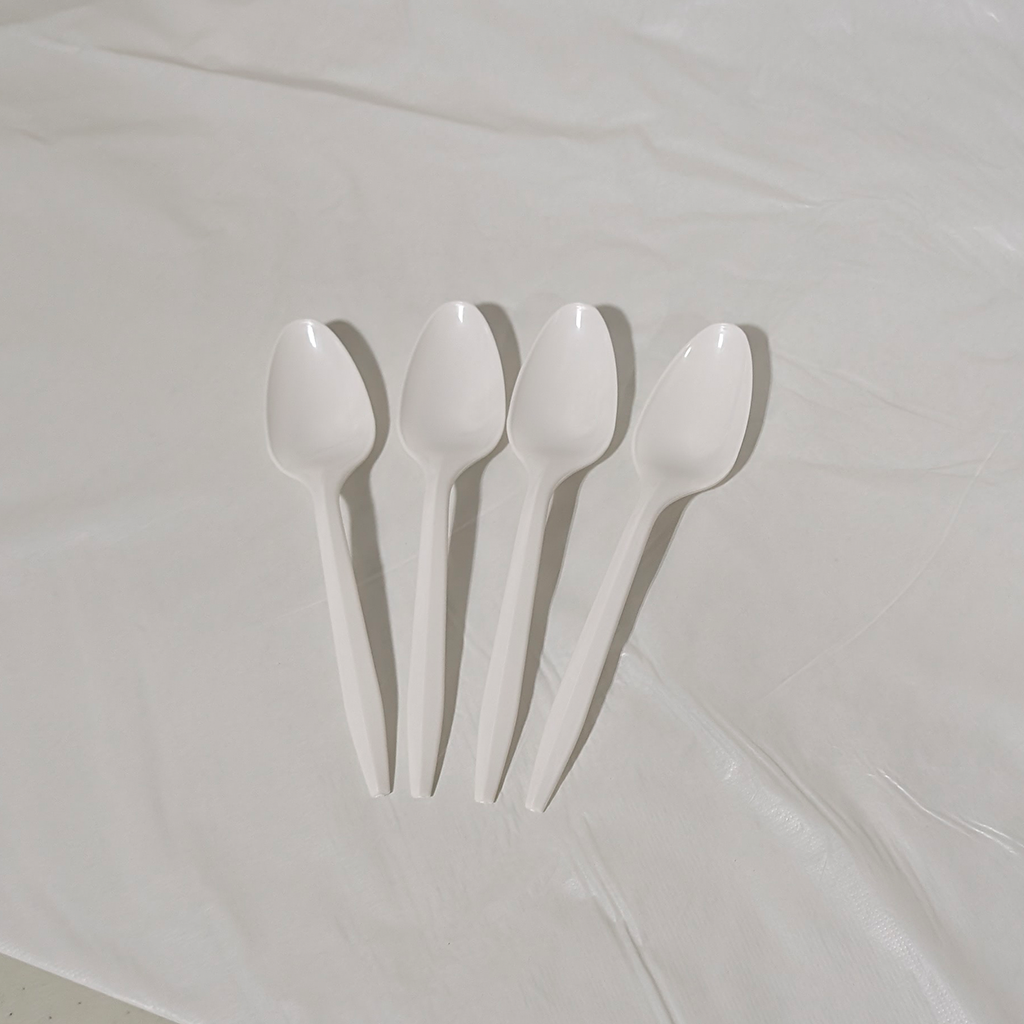 Medium Weight White Polypropylene Teaspoons (1000 Pcs)