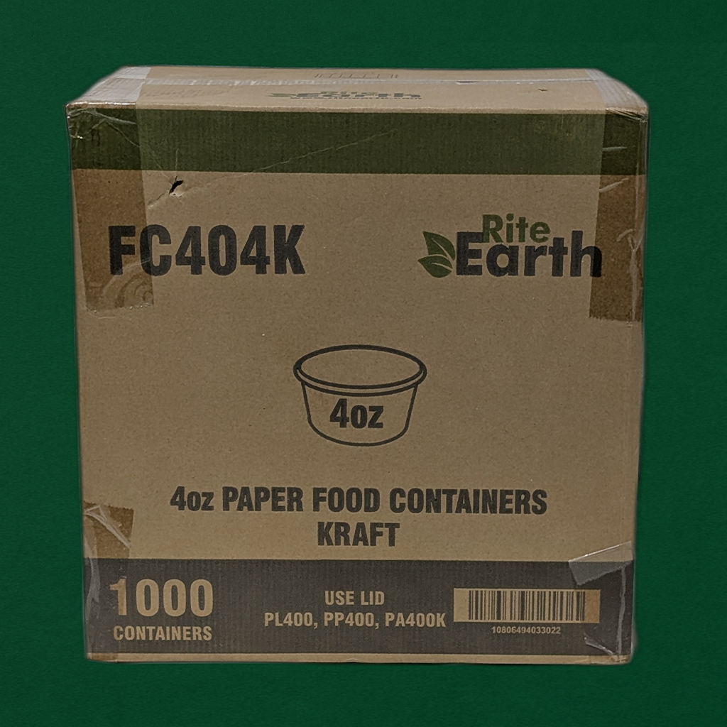 4oz Paper Food Container Kraft (1000 Pcs)