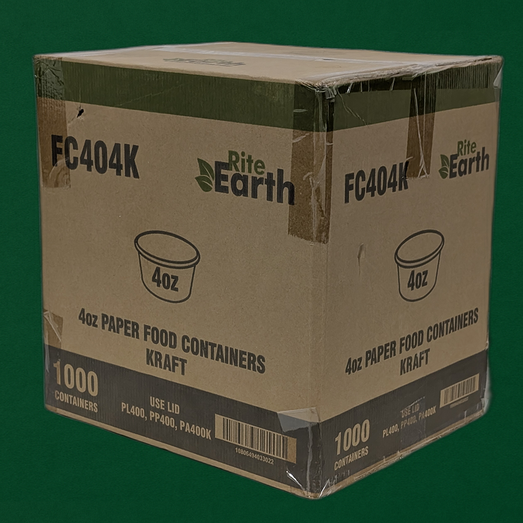 4oz Paper Food Container Kraft (1000 Pcs)
