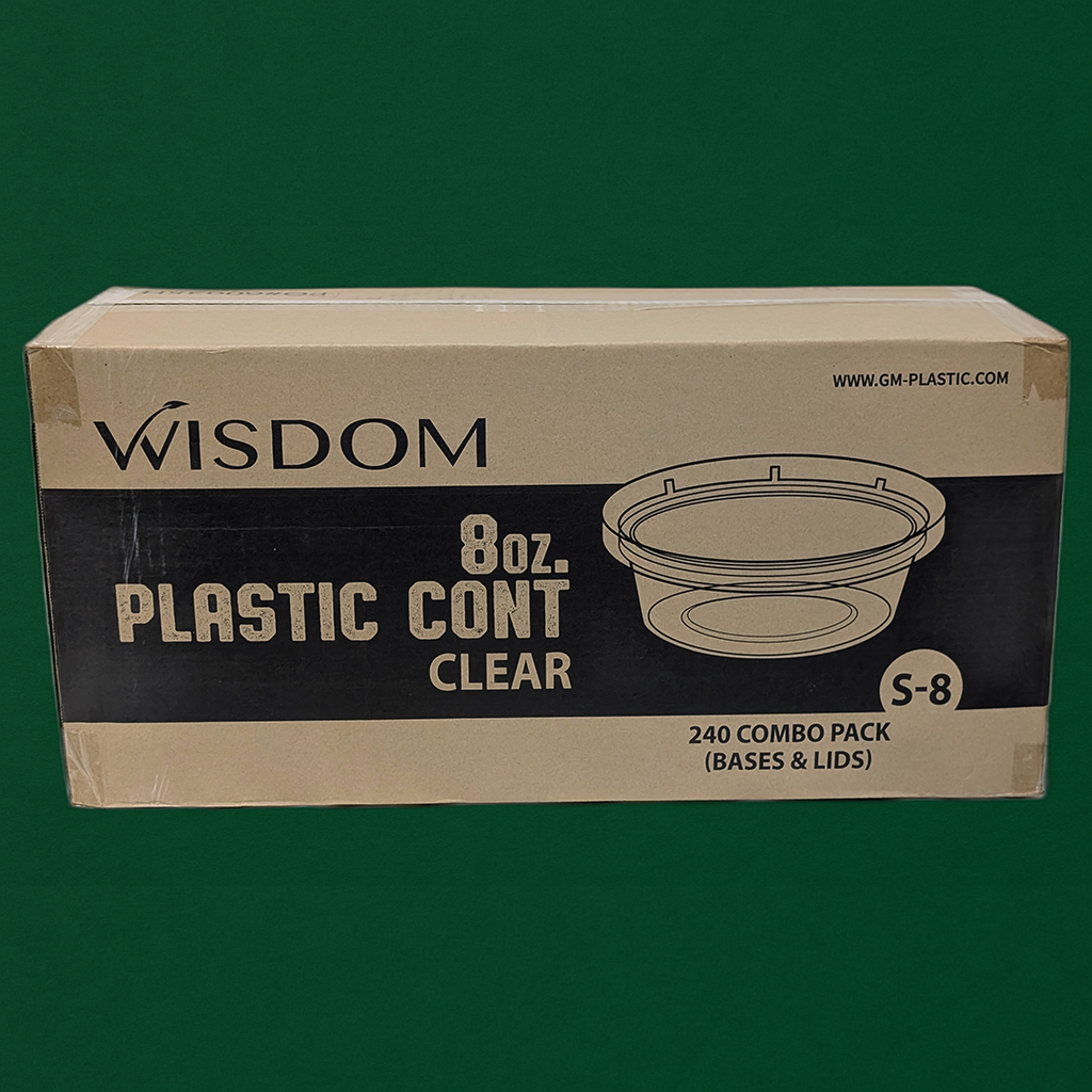8oz Injection Deli Container with Lid clear(240 Pcs)
