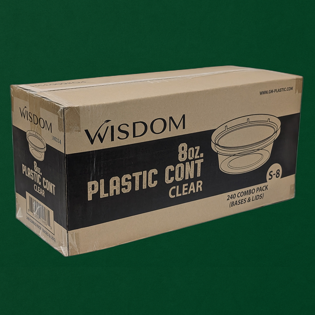 8oz Injection Deli Container with Lid clear(240 Pcs)