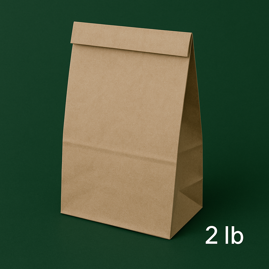 2 lb Kraft Paper Bag (500 Pcs)