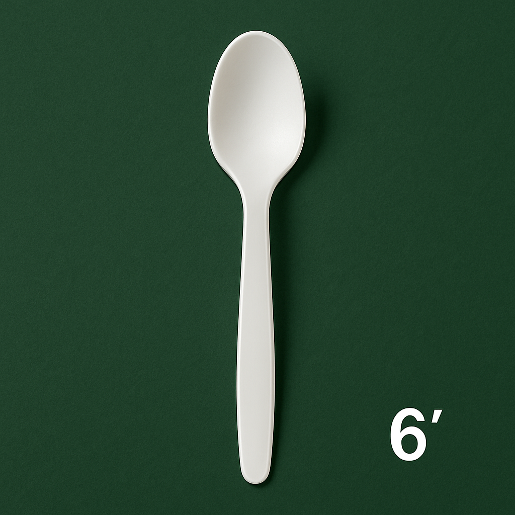 Medium Weight White Polypropylene Teaspoons (1000 Pcs)