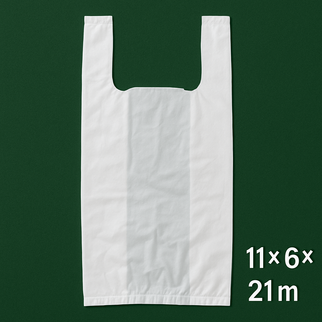 #4 LD White Produce Bag – 11″ × 6″ × 21″ (14 lb Case Weight)