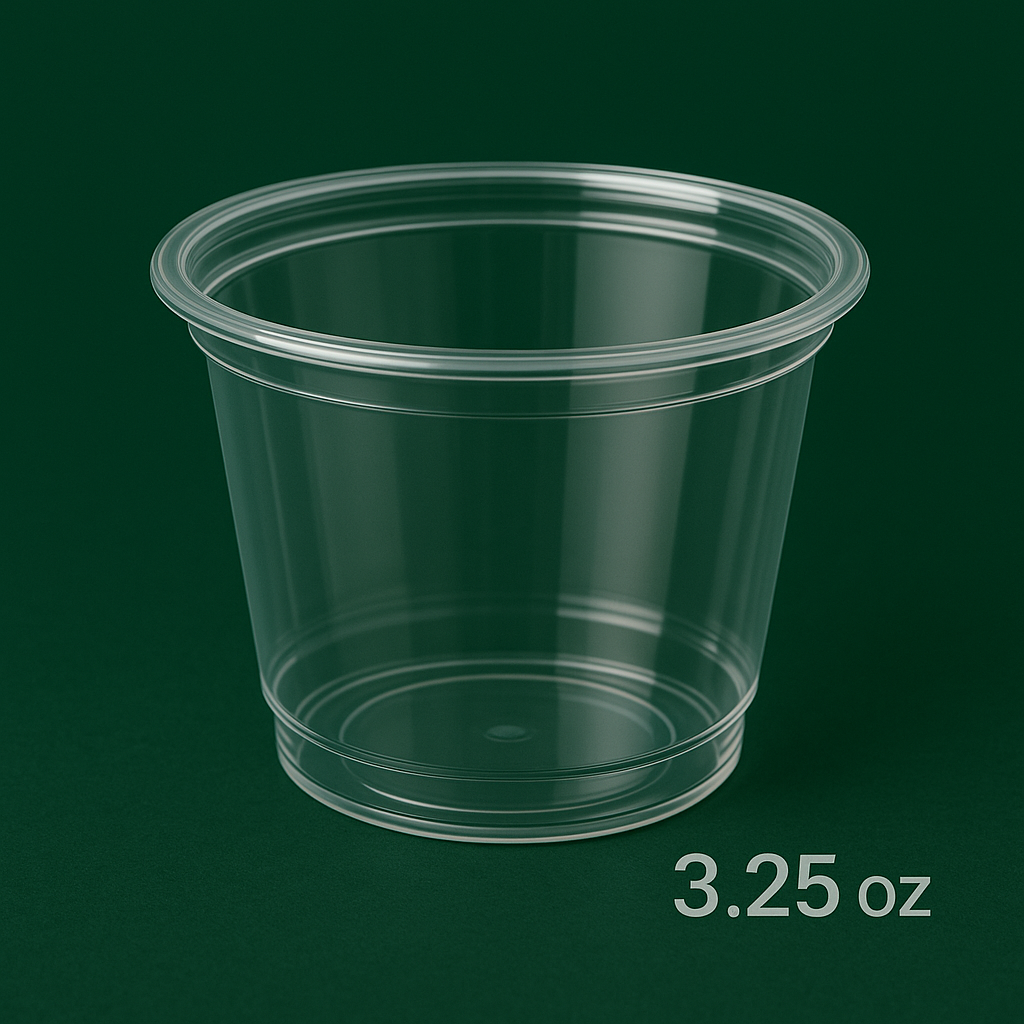 3.25 oz Clear pp portion control pot (2500 Pcs)