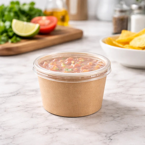 PP Lid for 8oz Paper Food Container (500 Pcs)