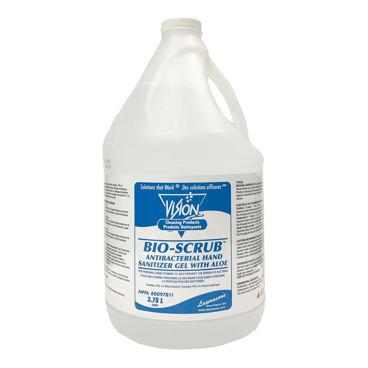 VISION Bio-Scrub - Anti-Bacterial Hand Sanitizer with Aloe