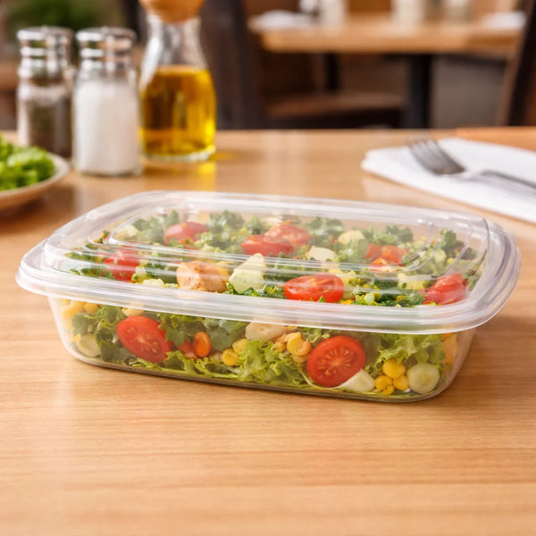 28oz Rectangle Plastic Container (150 Pcs)