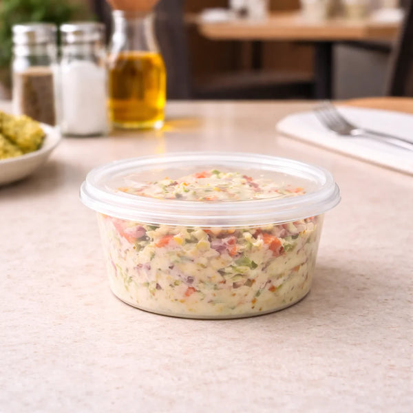 12oz Plastic Container with Lid (240 Pcs)