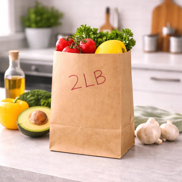 2 lb Kraft Paper Bag (500 Pcs)