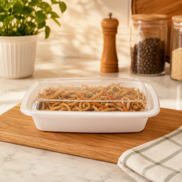 24oz Rectangle Plastic Container (150 Pcs)
