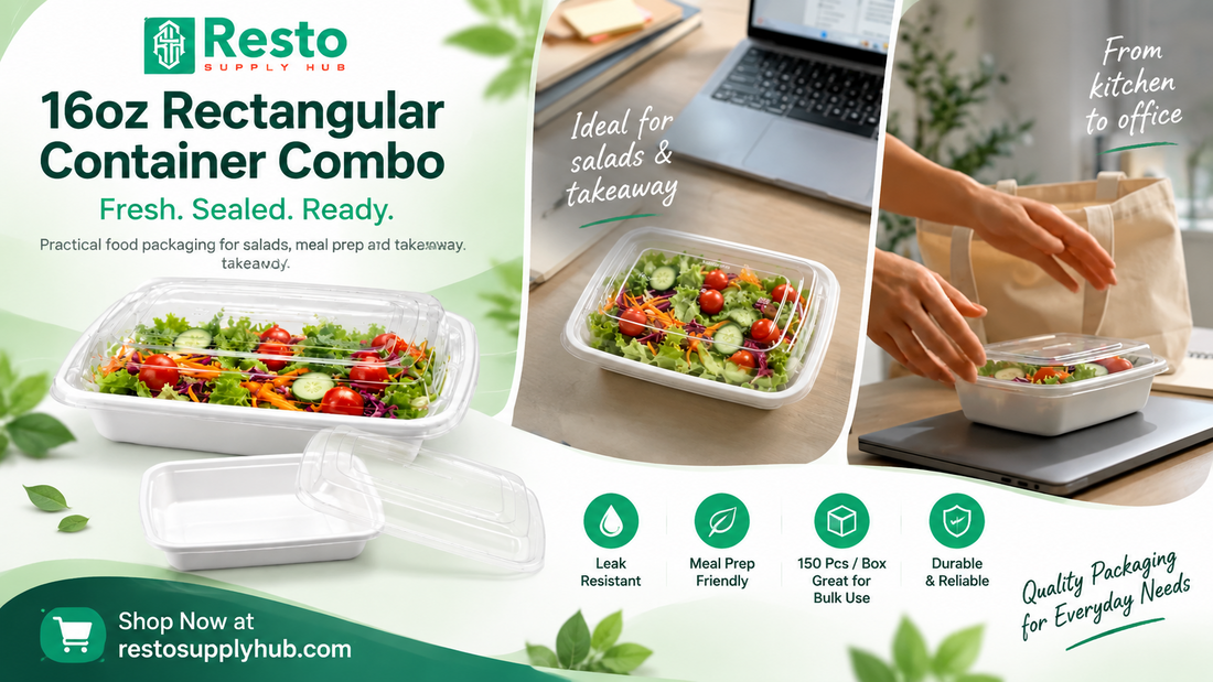 Rectangular Container Combo: The Perfect Food Packaging Solution for Takeaway & Meal Prep