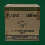 4oz Paper Food Container Kraft (1000 Pcs)