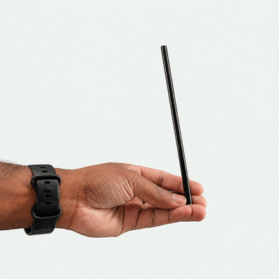 Stone 8" Supper Jumbo Black Cocktail straws (1500 Pcs)