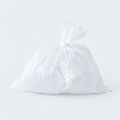 24" × 22" White Garbage Bags - Regular (500 Pcs)