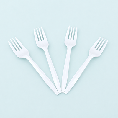 Medium Weight White Polypropylene Fork (1000 Pcs)