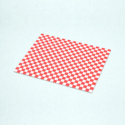 12" x 12" Red Checkered Greaseproof Paper Sheets (1000 Pcs)