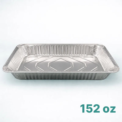Full Size Shallow Aluminum Container (152oz) - 50 Pcs