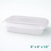 28oz Rectangle Plastic Container (150 Pcs)