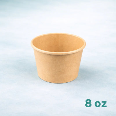 8oz Kraft Paper Food Container (500 Pcs)