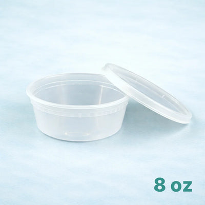 8oz Deli Container with Lid Clear (240 Pcs)