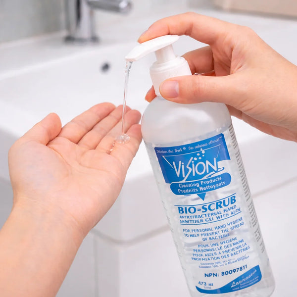 Vision Bio-Scrub Anti-Bacterial Hand Sanitizer with Aloe 473mL with Pump