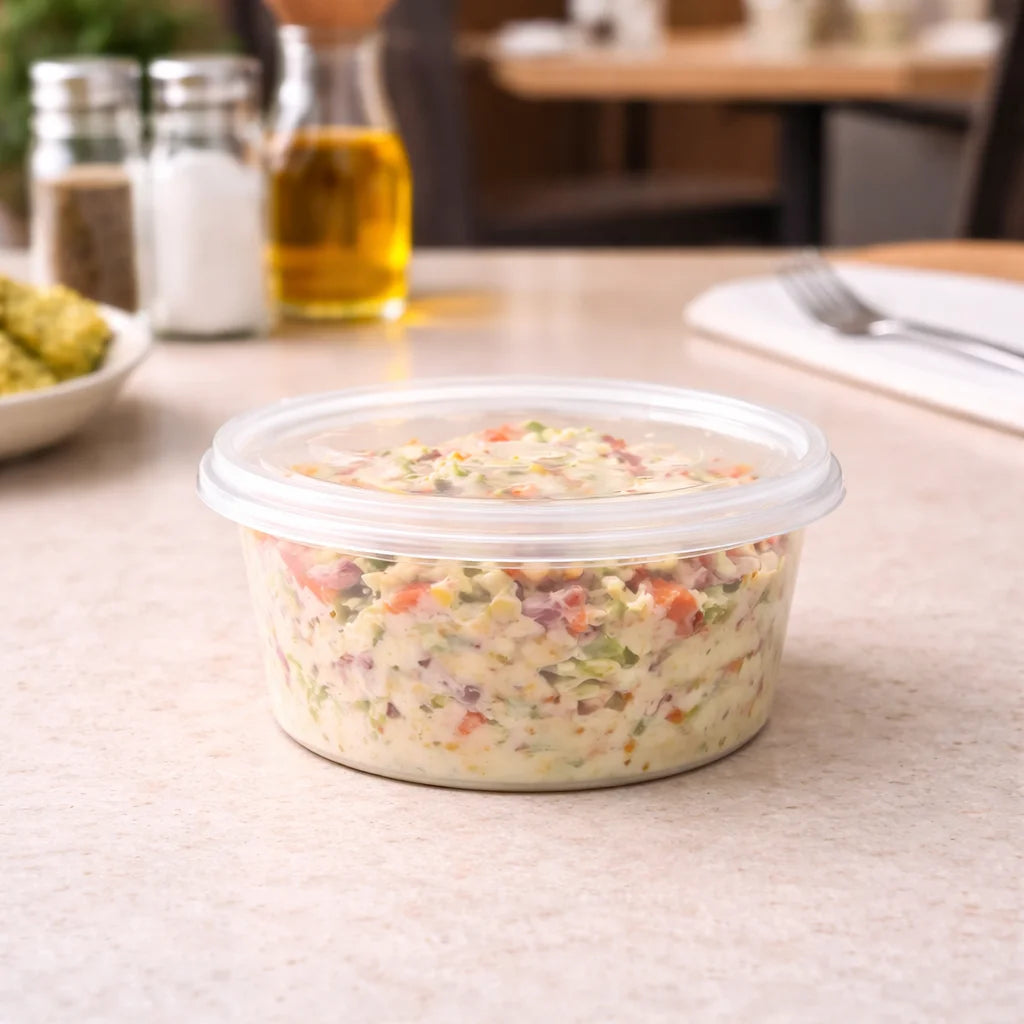 12oz Plastic Container with Lid (240 Pcs)