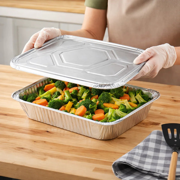 Half Size Medium Aluminum Container (100 Pcs)