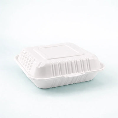 8" * 8" Microwave-Safe MFPP Hinged Container (150 Pcs)