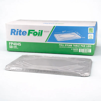 Full Size Aluminum Container Lid (50 Pcs)