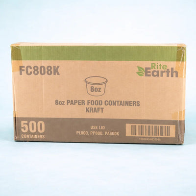 8oz Kraft Paper Food Container (500 Pcs)