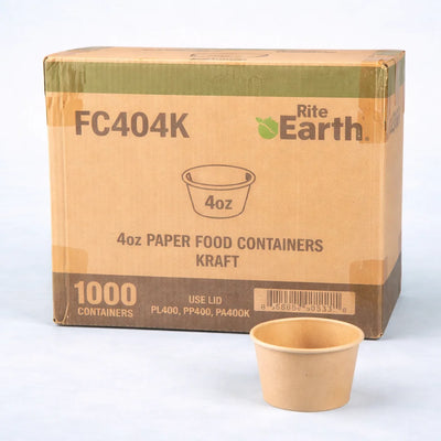 4oz Kraft Paper Food Container (1000 Pcs)