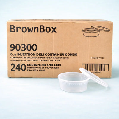 8oz Deli Container with Lid Clear (240 Pcs)