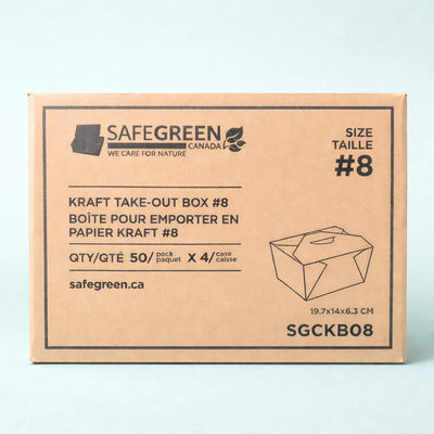 #8 | 46oz Kraft Foldable Paper Box (200 Pcs)