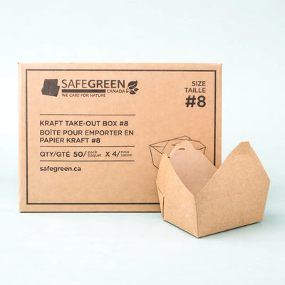 #8 | 46oz Kraft Foldable Paper Box (200 Pcs)