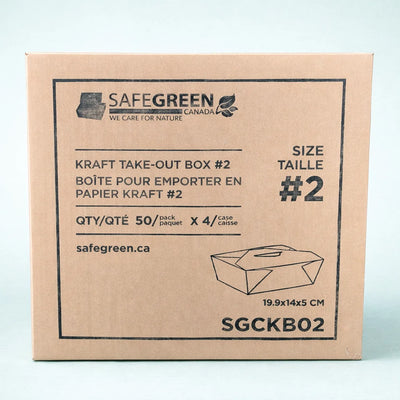 #2 | 51oz Kraft Foldable Paper Box (200 Pcs)