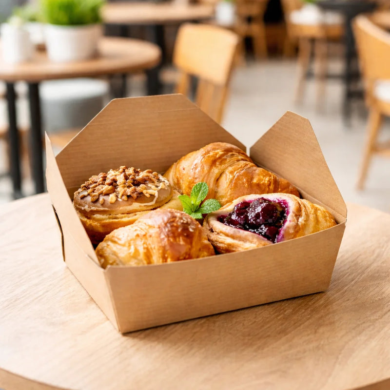#1 | 26oz Kraft Foldable Paper Box (300 Pcs)
