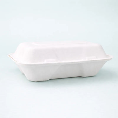 9" x 6" Bagasse Hinged container (200 Pcs)