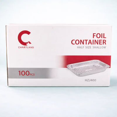 Half Size Shallow Aluminum Container (100 Pcs)