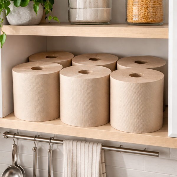 2 Ply Kraft Hand Towel - Sheer Size 7.85" * 800' (6rl/cs)