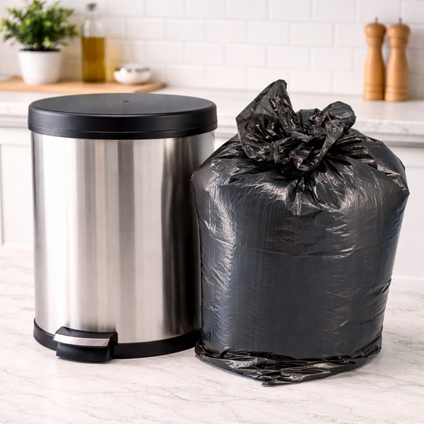 26" × 36" Black Garbage Bags - Strong (200 Pcs)