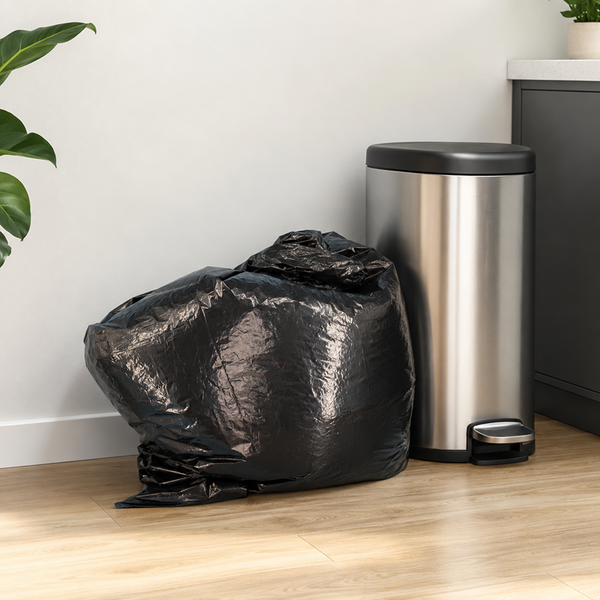 35" × 47" Black Garbage Bags - Extra Strong (100 Pcs)