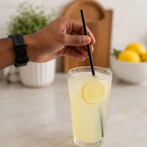 Stone 8" Supper Jumbo Black Cocktail straws (1500 Pcs)