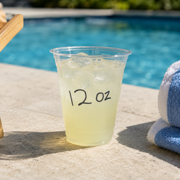 12oz Clear drinking cup (1000 Pcs)