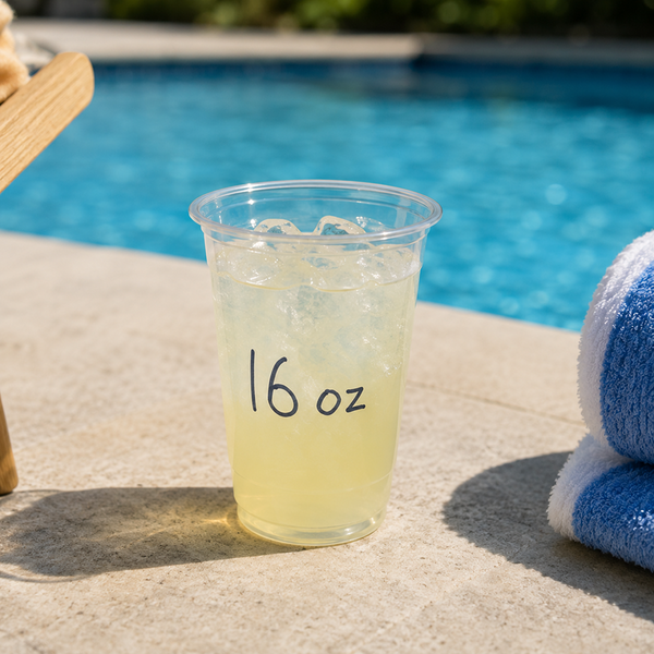 16oz Clear drinking cup (1000 Pcs)