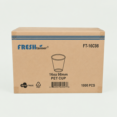 16oz Clear drinking cup (1000 Pcs)