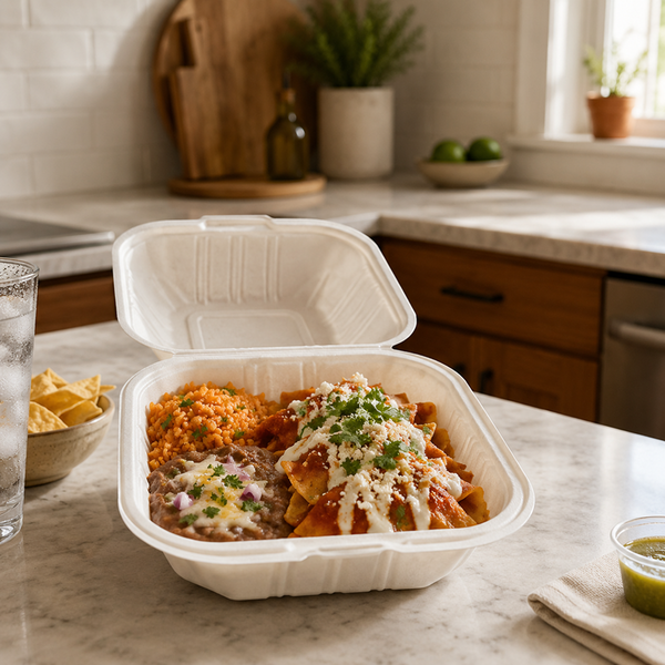 6" x 6" Microwave-Safe SLPP Hinged Container (400 Pcs)
