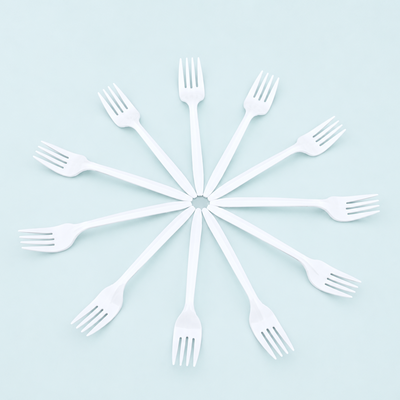 Medium Weight White Polypropylene Fork (1000 Pcs)