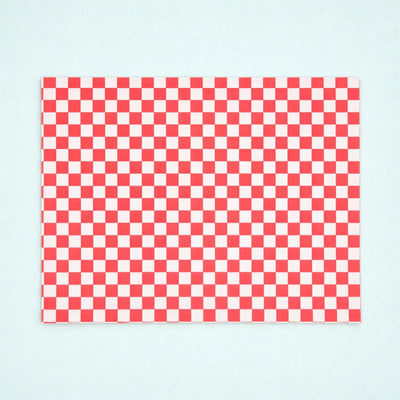 12" x 12" Red Checkered Greaseproof Paper Sheets (1000 Pcs)
