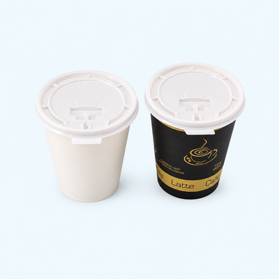 10oz - 20oz paper coffee cup white flat lid (1000 Pcs)